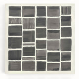 Abstract minimalist stretched canvas artwork displaying soft pastel colors in geometric shapes, ideal for modern home decor or office aesthetics, enhancing contemporary interiors.