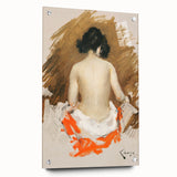 Modern Wall Art - Nude Figure with Kimono | Elegant Minimalist Decor