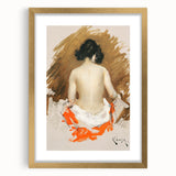 Modern Wall Art - Nude Figure with Kimono | Elegant Minimalist Decor