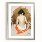 Modern Wall Art - Nude Figure with Kimono | Elegant Minimalist Decor