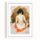 Modern Wall Art - Nude Figure with Kimono | Elegant Minimalist Decor