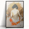 Modern Wall Art - Nude Figure with Kimono | Elegant Minimalist Decor