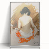 Modern Wall Art - Nude Figure with Kimono | Elegant Minimalist Decor