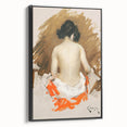 Modern Wall Art - Nude Figure with Kimono | Elegant Minimalist Decor