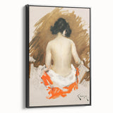 Modern Wall Art - Nude Figure with Kimono | Elegant Minimalist Decor