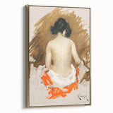 Modern Wall Art - Nude Figure with Kimono | Elegant Minimalist Decor