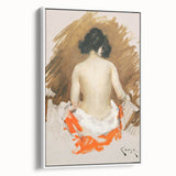 Modern Wall Art - Nude Figure with Kimono | Elegant Minimalist Decor