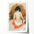 Modern Wall Art - Nude Figure with Kimono | Elegant Minimalist Decor