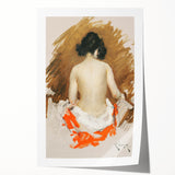 Modern Wall Art - Nude Figure with Kimono | Elegant Minimalist Decor