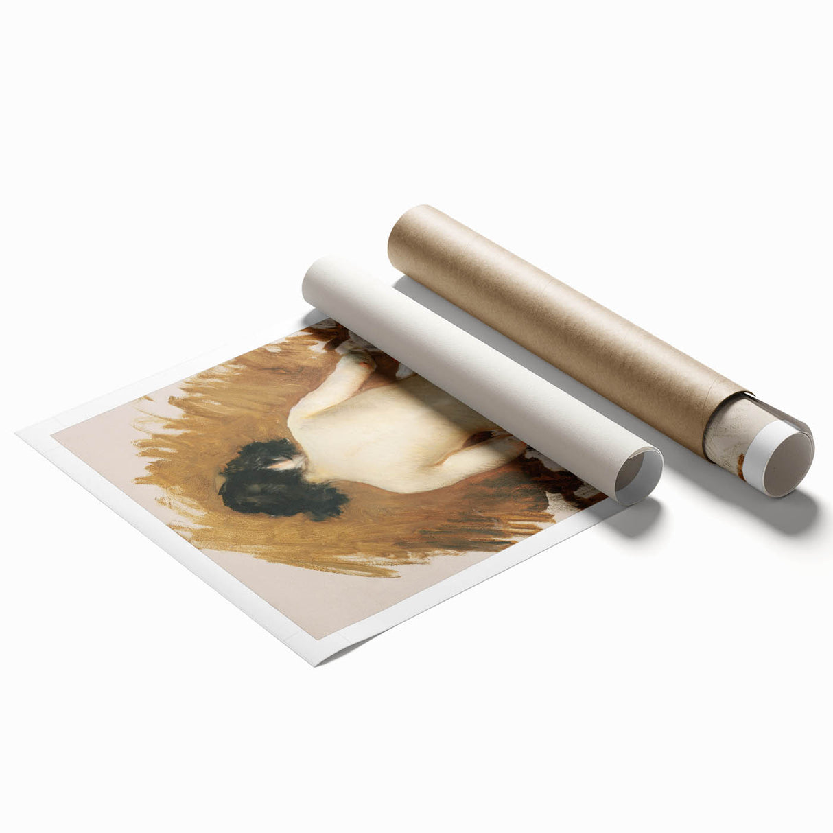 Modern Wall Art - Nude Figure with Kimono | Elegant Minimalist Decor