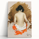 Modern Wall Art - Nude Figure with Kimono | Elegant Minimalist Decor