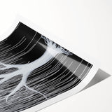 Modern Black and White Abstract Tree Wall Art - Large Canvas