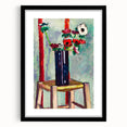 Modern Wall Art - Vibrant Anemones in Dark Vase | Colorful Contemporary Art