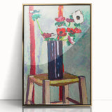 Modern Wall Art - Vibrant Anemones in Dark Vase | Colorful Contemporary Art