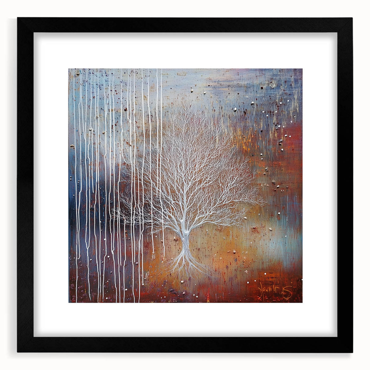 Rustic Abstract Tree Wall Art - Large Canvas & Framed Print