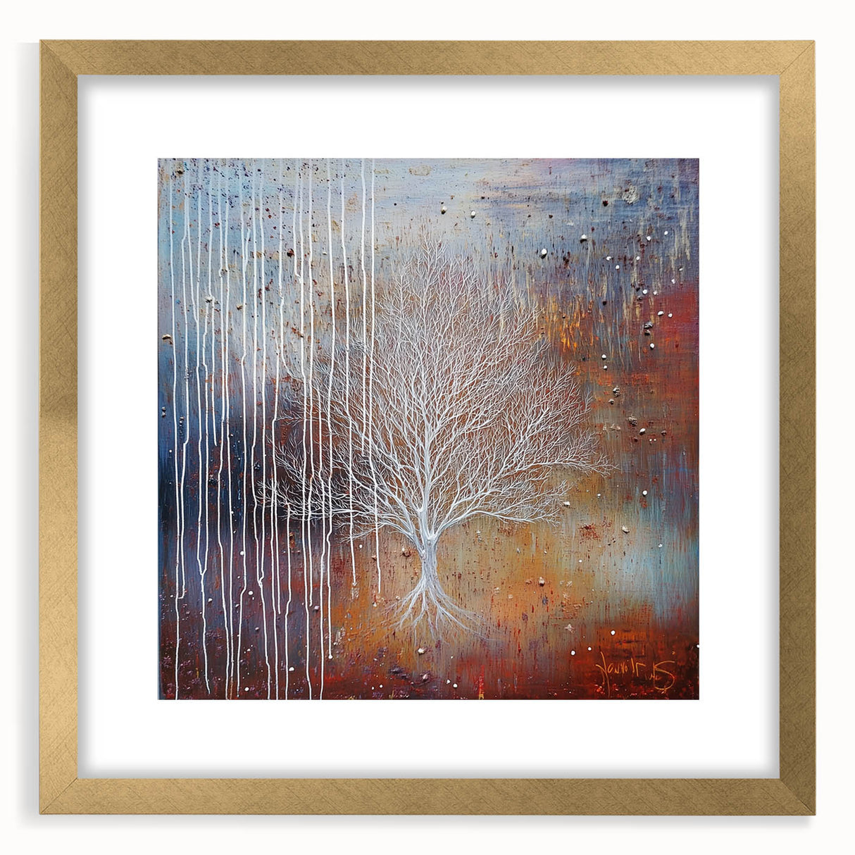 Rustic Abstract Tree Wall Art - Large Canvas & Framed Print