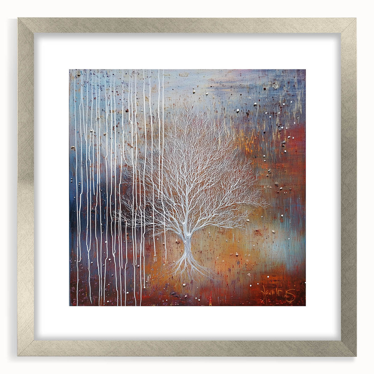 Rustic Abstract Tree Wall Art - Large Canvas & Framed Print