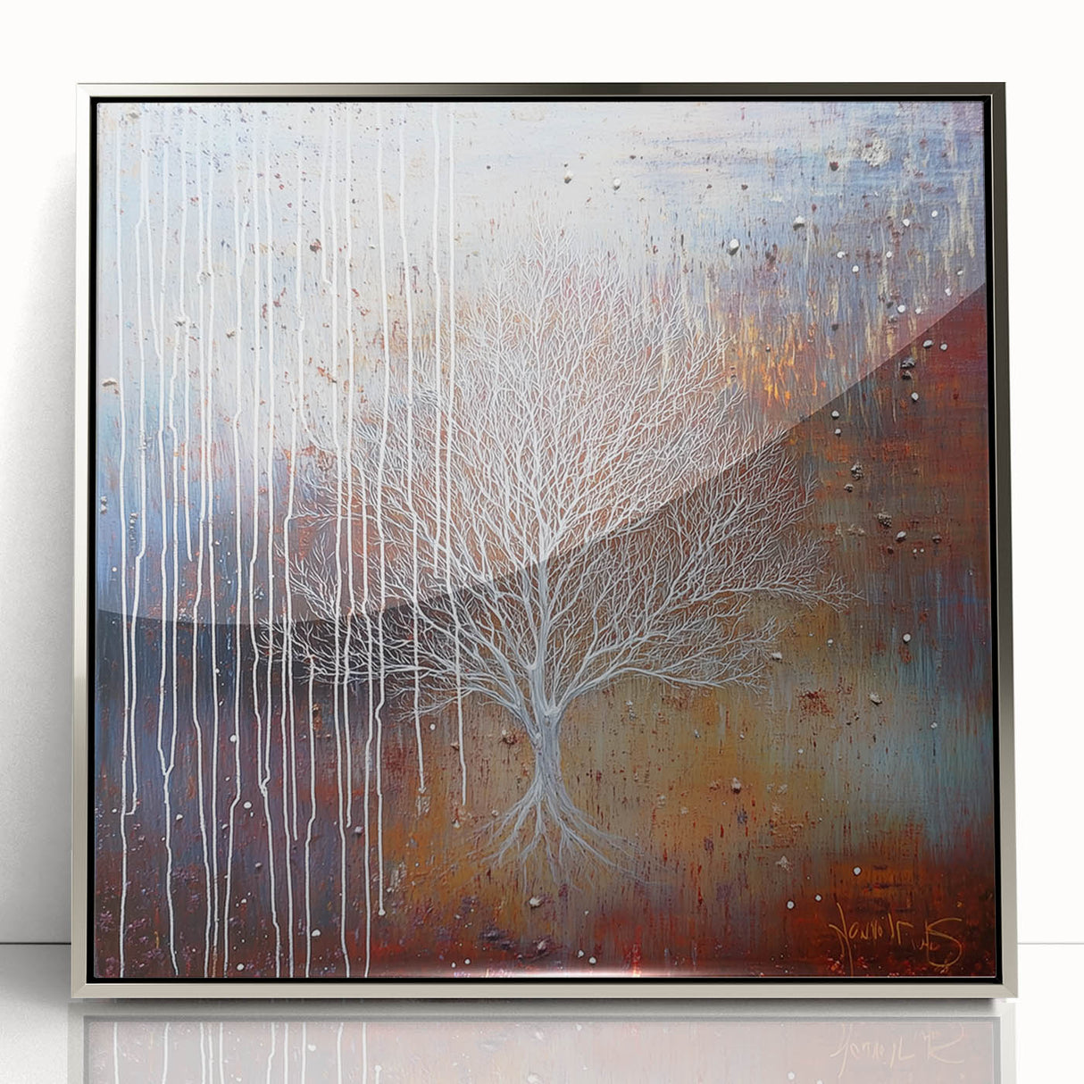 Rustic Abstract Tree Wall Art - Large Canvas & Framed Print