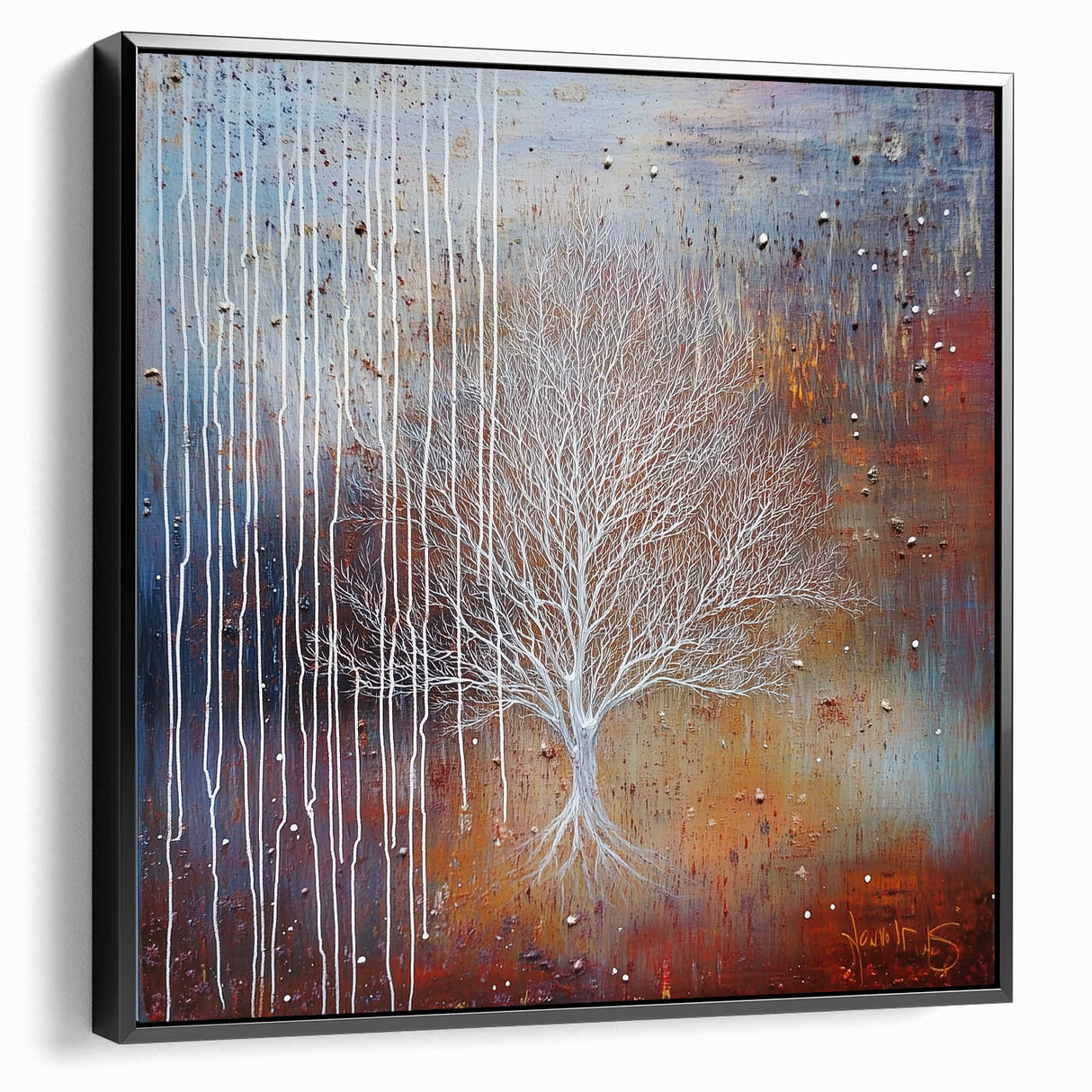 Rustic Abstract Tree Wall Art - Large Canvas & Framed Print