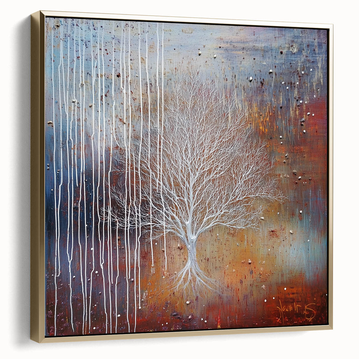 Rustic Abstract Tree Wall Art - Large Canvas & Framed Print