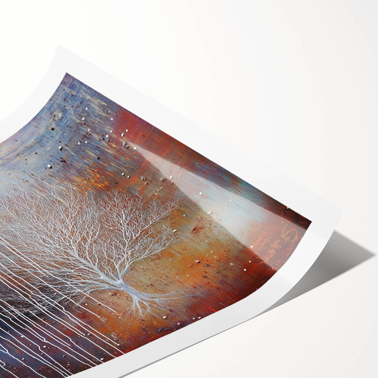 Rustic Abstract Tree Wall Art - Large Canvas & Framed Print