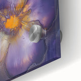 Close-up of a modern minimalist abstract design on acrylic glass, showcasing vibrant colors and smooth textures, perfect for contemporary home decor.