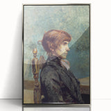 Toulouse-Lautrec Portrait Wall Art - Jeanne Wenz in Profile