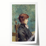 Toulouse-Lautrec Portrait Wall Art - Jeanne Wenz in Profile