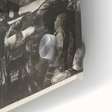 Modern Wall Art - Dramatic Boxing Match Scene | Monochrome Contemporary Print