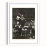 Modern Wall Art - Dramatic Boxing Match Scene | Monochrome Contemporary Print