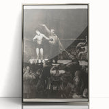 Modern Wall Art - Dramatic Boxing Match Scene | Monochrome Contemporary Print