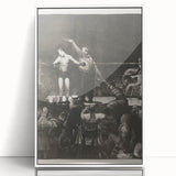Modern Wall Art - Dramatic Boxing Match Scene | Monochrome Contemporary Print