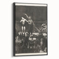 Modern Wall Art - Dramatic Boxing Match Scene | Monochrome Contemporary Print