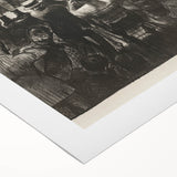 Modern Wall Art - Dramatic Boxing Match Scene | Monochrome Contemporary Print