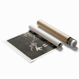 Modern Wall Art - Dramatic Boxing Match Scene | Monochrome Contemporary Print