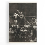 Modern Wall Art - Dramatic Boxing Match Scene | Monochrome Contemporary Print