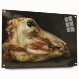 Romanticism Art: Skinned Ox Head - Goya's Historical Canvas Print