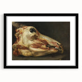 Romanticism Art: Skinned Ox Head - Goya's Historical Canvas Print