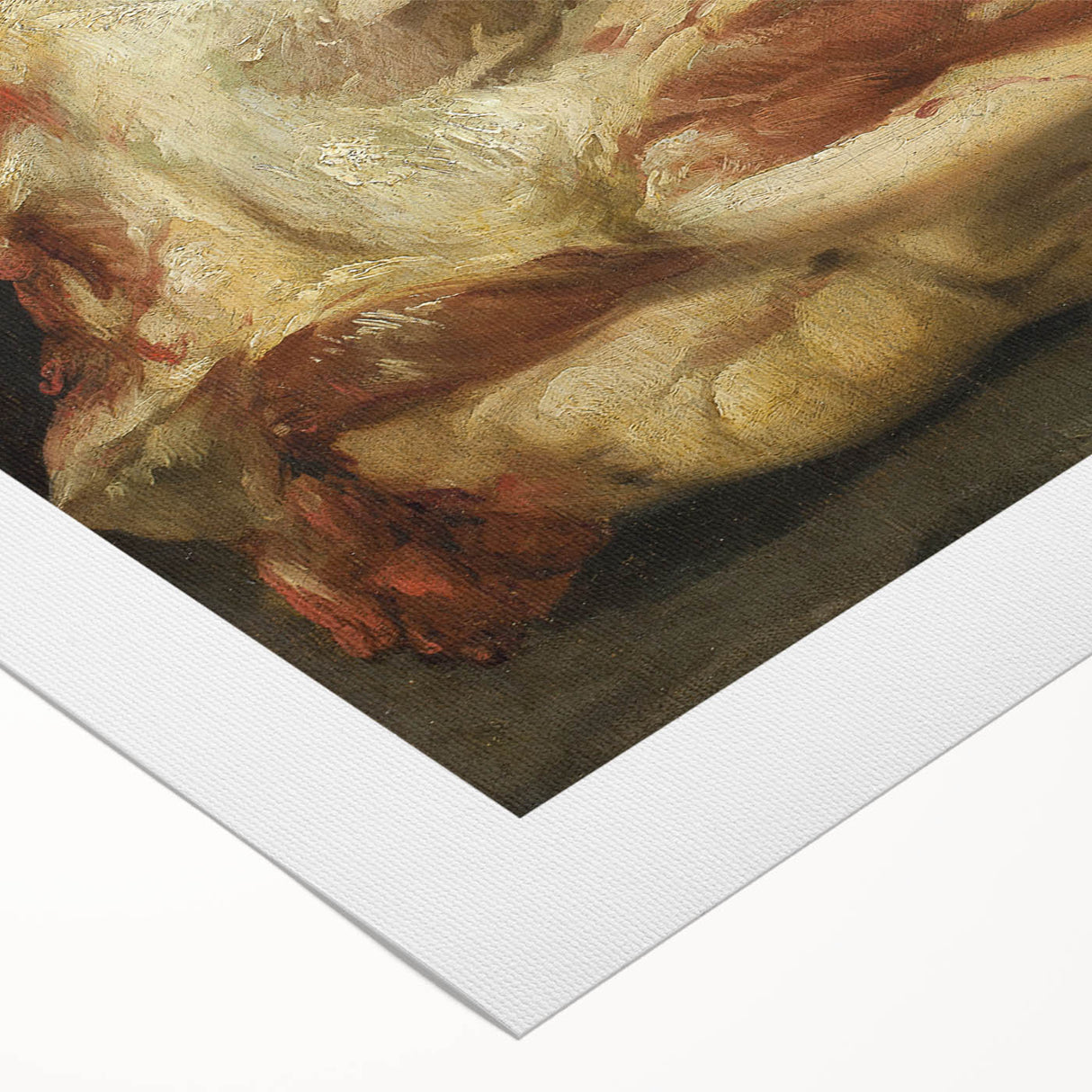 Romanticism Art: Skinned Ox Head - Goya's Historical Canvas Print