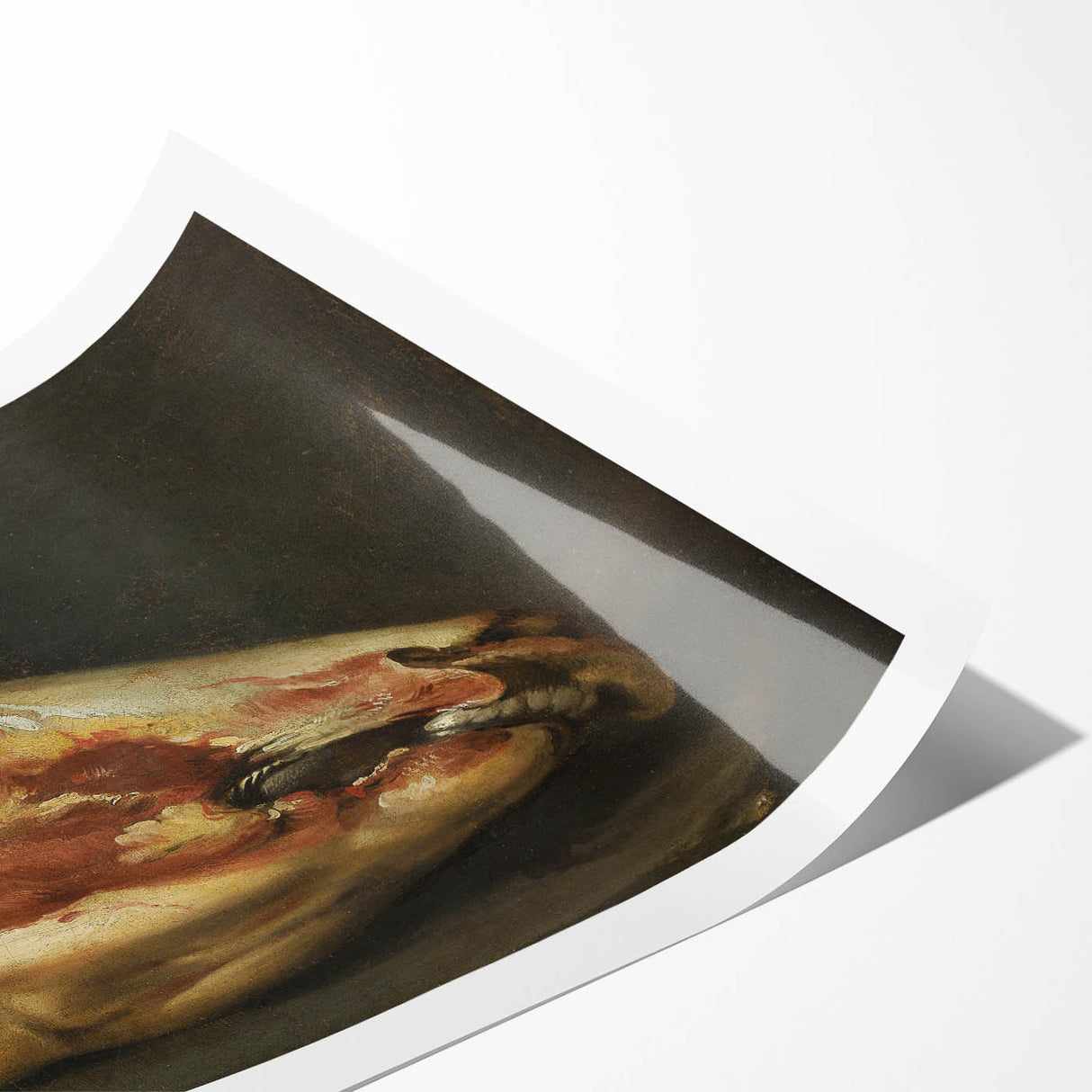 Romanticism Art: Skinned Ox Head - Goya's Historical Canvas Print
