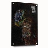 Modern Wall Art - Dark Floral Bouquet of Violets | Elegant Contemporary Art