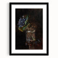 Modern Wall Art - Dark Floral Bouquet of Violets | Elegant Contemporary Art