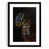 Modern Wall Art - Dark Floral Bouquet of Violets | Elegant Contemporary Art