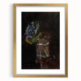 Modern Wall Art - Dark Floral Bouquet of Violets | Elegant Contemporary Art