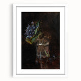 Modern Wall Art - Dark Floral Bouquet of Violets | Elegant Contemporary Art