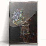 Modern Wall Art - Dark Floral Bouquet of Violets | Elegant Contemporary Art