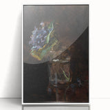 Modern Wall Art - Dark Floral Bouquet of Violets | Elegant Contemporary Art