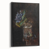 Modern Wall Art - Dark Floral Bouquet of Violets | Elegant Contemporary Art