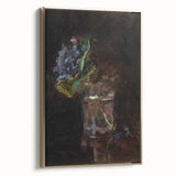 Modern Wall Art - Dark Floral Bouquet of Violets | Elegant Contemporary Art