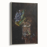 Modern Wall Art - Dark Floral Bouquet of Violets | Elegant Contemporary Art